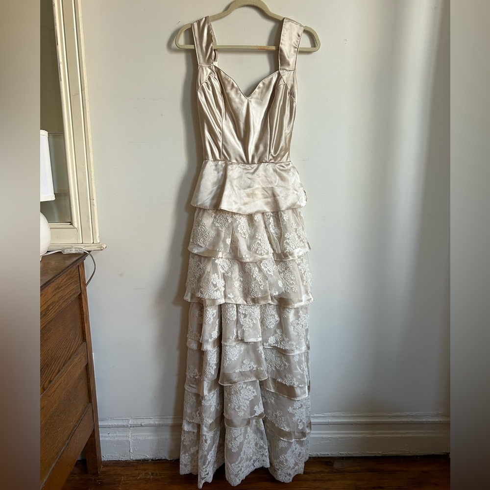 Bohemian Wedding Dress Silk and Lace